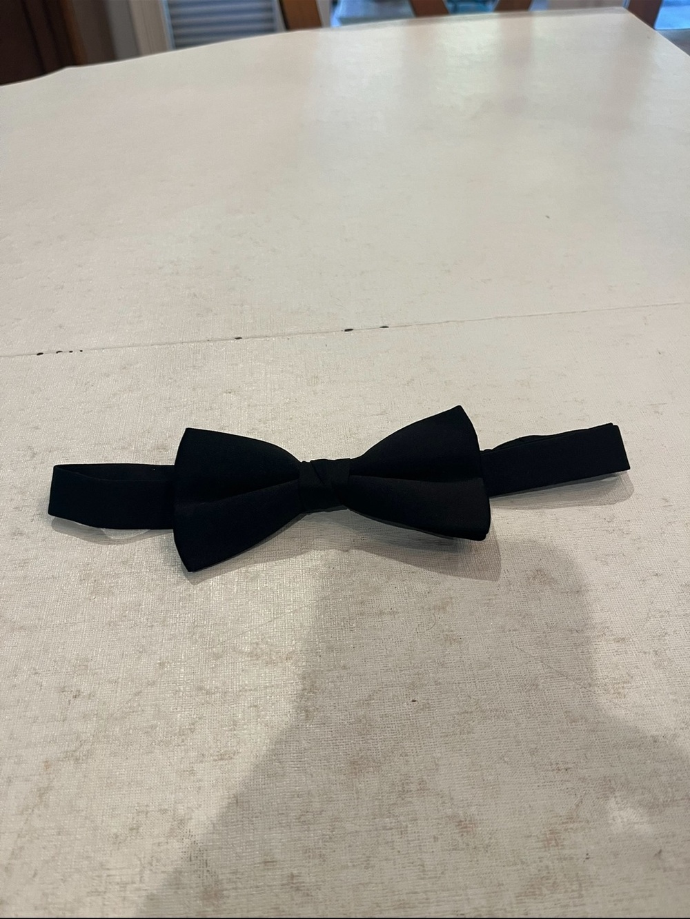 Vintage Black pre-tied Bow Tie. adjustable
